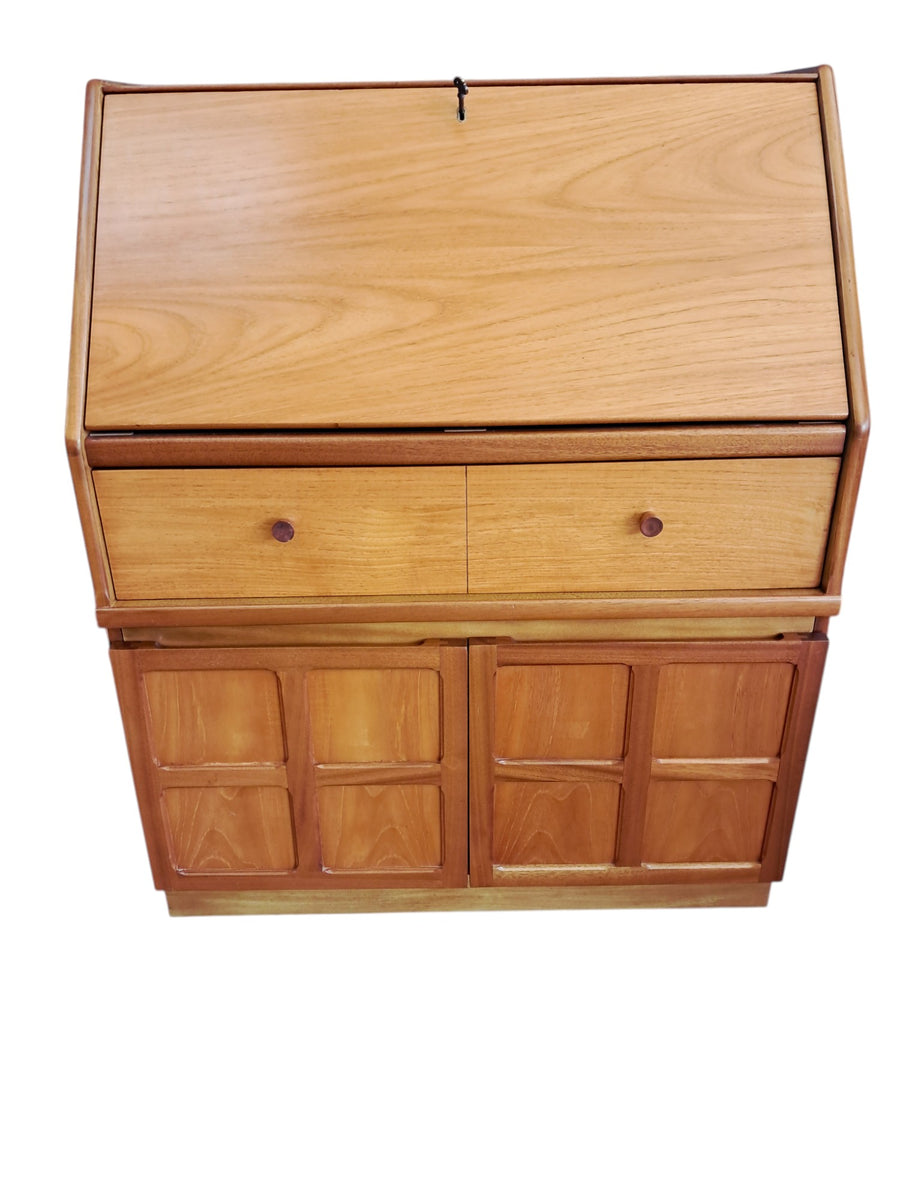 Mid Century Nathan Writing Bureau Desk Home Office Laptop Work Station ...