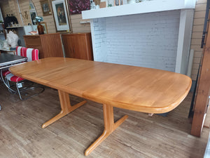 Vintage Mid Century Dining Table Double Extending Seats 10 Danish Skovby