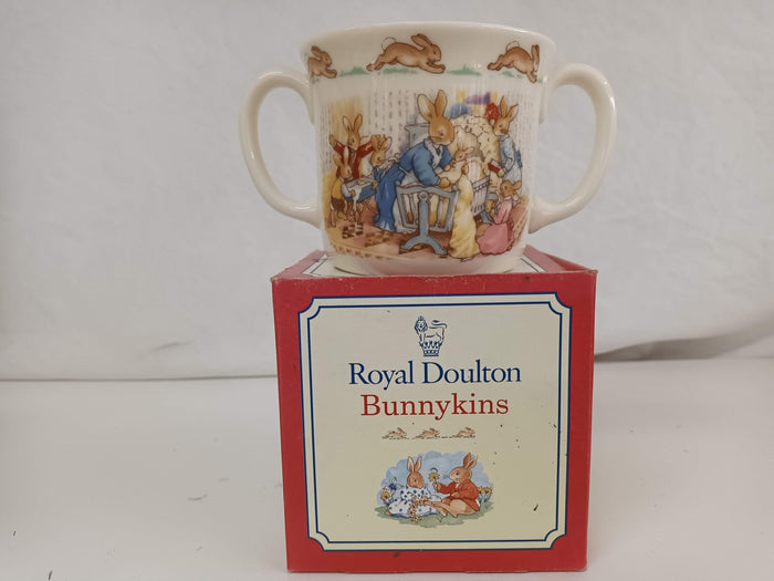 Vintage Bunnykins Christening Mug Royal Doulton 1994 Baby Christening Gift + Box