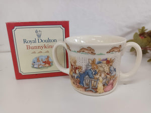 Vintage Bunnykins Christening Mug Royal Doulton 1994 Baby Christening Gift + Box