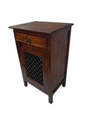 Vintage Pair Bedside Cabinets Indian Bedside Tables Bohemian 1980's