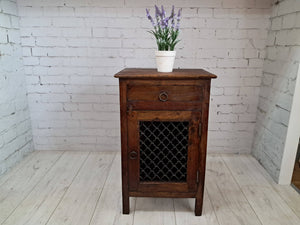 Vintage Pair Bedside Cabinets Indian Bedside Tables Bohemian 1980's