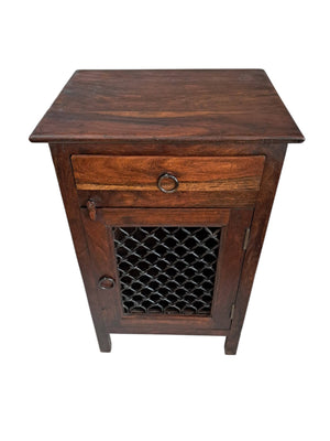 Vintage Pair Bedside Cabinets Indian Bedside Tables Bohemian 1980's
