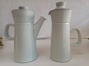 Vintage Denby Summit Coffee Pot Set Creamer Jug Sugar Bowl 1970's