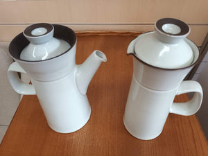 Vintage Denby Summit Coffee Pot Set Creamer Jug Sugar Bowl 1970's