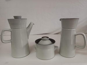 Vintage Denby Summit Coffee Pot Set Creamer Jug Sugar Bowl 1970's