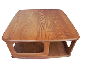 Mid Century Ercol Pandora Coffee Table Solid Elm Blonde Vintage Retro Restored 1990