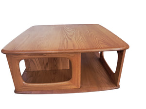 Mid Century Ercol Pandora Coffee Table Solid Elm Blonde Vintage Retro Restored 1990