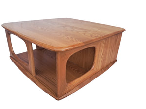 Mid Century Ercol Pandora Coffee Table Solid Elm Blonde Vintage Retro Restored 1990