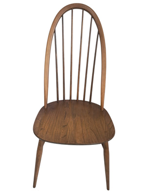 Vintage Ercol Windsor Quaker Dining Chairs x 2 -  Elm Mid Century Chairs + Seat Cushions