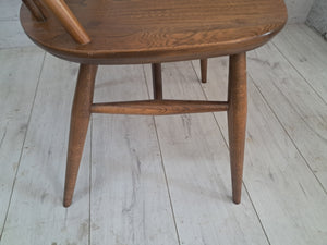Vintage Ercol Windsor Quaker Dining Chairs x 2 -  Elm Mid Century Chairs + Seat Cushions