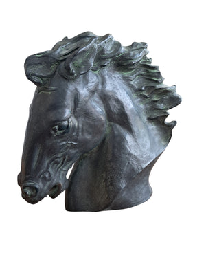 Vintage LARGE Horse Head Sculpture Flaming Mane Austin Productions 1978