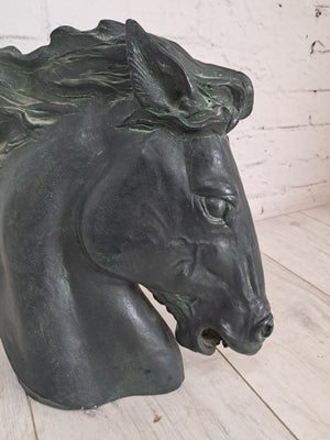 Vintage LARGE Horse Head Sculpture Flaming Mane Austin Productions 1978