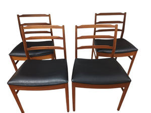 Mid Century Vintage Dining Table McIntosh & 4 Chairs  Retro Extending Teak 1970 Dining Set