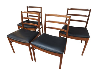 Mid Century Vintage Dining Table McIntosh & 4 Chairs  Retro Extending Teak 1970 Dining Set