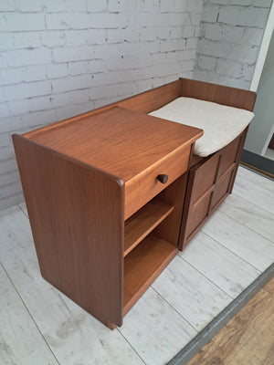 Mid Century Nathan Hall Bench | Hall Seat | Telephone Table Vintage 1970