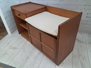 Mid Century Nathan Hall Bench | Hall Seat | Telephone Table Vintage 1970