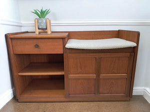 Mid Century Nathan Hall Bench | Hall Seat | Telephone Table Vintage 1970