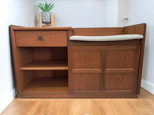 Mid Century Nathan Hall Bench | Hall Seat | Telephone Table Vintage 1970