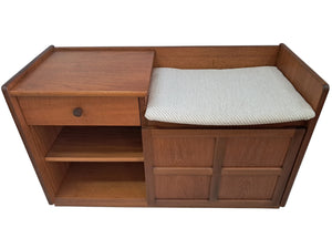 Mid Century Nathan Hall Bench | Hall Seat | Telephone Table Vintage 1970