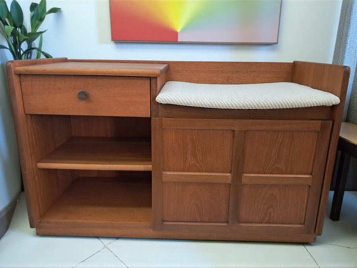 Mid Century Nathan Hall Bench | Hall Seat | Telephone Table Vintage 1970