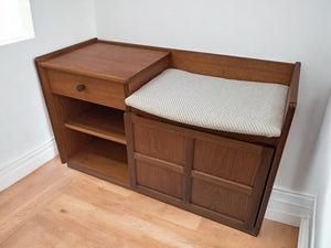 Mid Century Nathan Hall Bench | Hall Seat | Telephone Table Vintage 1970