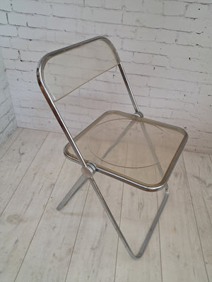 Mid Century Modern Vintage Plia Folding Chairs x 4 – Italian Design by Giancarlo Piretti 1960's