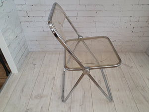 Mid Century Modern Vintage Plia Folding Chairs x 4 – Italian Design by Giancarlo Piretti 1960's