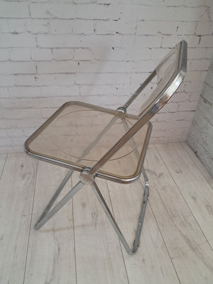 Mid Century Modern Vintage Plia Folding Chairs x 4 – Italian Design by Giancarlo Piretti 1960's