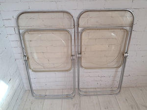Mid Century Modern Vintage Plia Folding Chairs x 4 – Italian Design by Giancarlo Piretti 1960's