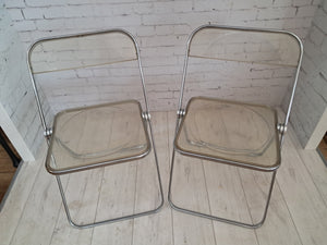 Mid Century Modern Vintage Plia Folding Chairs x 2 – Italian Design by Giancarlo Piretti 1960's (Copy)