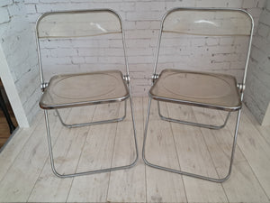 Mid Century Modern Vintage Plia Folding Chairs x 4 – Italian Design by Giancarlo Piretti 1960's