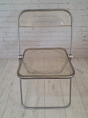Mid Century Modern Vintage Plia Folding Chairs x 4 – Italian Design by Giancarlo Piretti 1960's