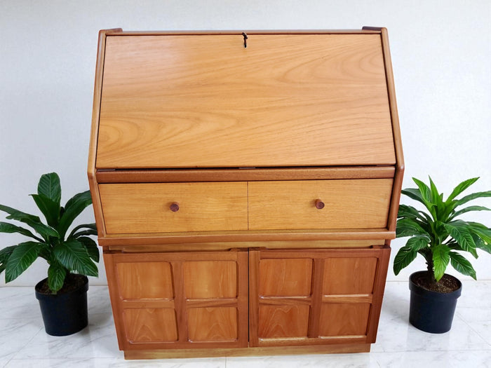 Mid Century Nathan Writing Bureau Desk Home Office Laptop Work Station 1980's