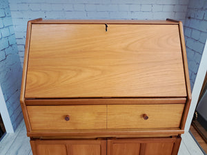 Mid Century Nathan Writing Bureau Desk Home Office Laptop Work Station 1980's