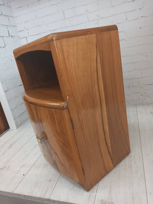 Art Deco Vintage Bedside Cabinets Bedside Tables Walnut Mid Century Utility Furniture 1930