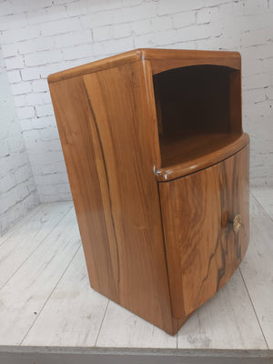 Art Deco Vintage Bedside Cabinets Bedside Tables Walnut Mid Century Utility Furniture 1930