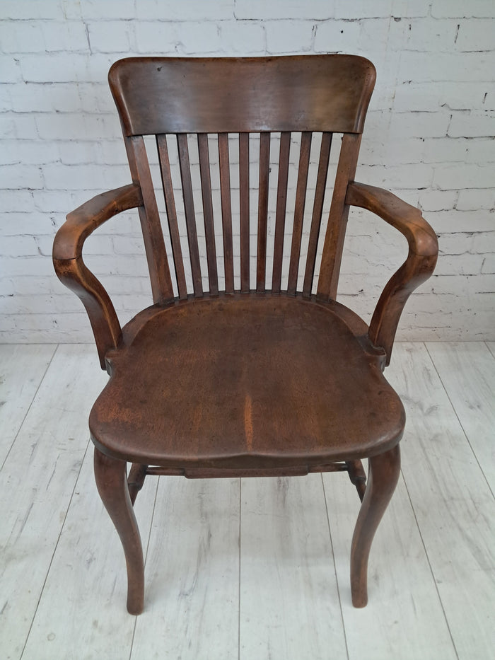 Victorian Bankers Chair Desk Chair Oak Arts & Crafts Antique 1890