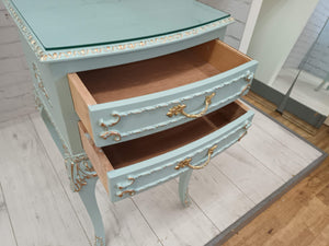 Vintage Louis XV Bedroom Set Chest of Drawers & Bedside Cabinets French Style 1970's