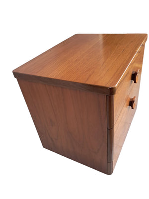 Mid Century Vintage Bedside Tables Stag Cantata Chest Drawers Retro Restored