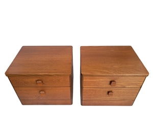 Mid Century Vintage Bedside Tables Stag Cantata Chest Drawers Retro Restored