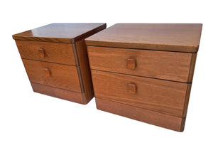 Mid Century Vintage Bedside Tables Stag Cantata Chest Drawers Retro Restored