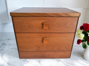 Mid Century Vintage Bedside Tables Stag Cantata Chest Drawers Retro Restored