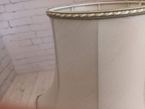 Vintage Solid Brass Table Lamp Art Deco Tassel Fringe Lampshade Antique Lamp b