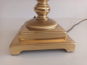 Vintage Solid Brass Table Lamp Art Deco Tassel Fringe Lampshade Antique Lamp b