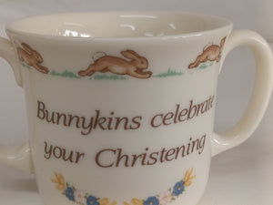 Vintage Bunnykins Christening Mug Royal Doulton 1994 Baby Christening Gift + Box