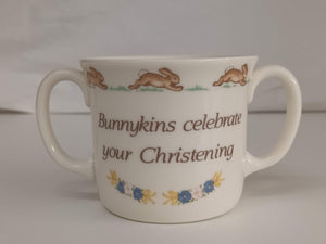 Vintage Bunnykins Christening Mug Royal Doulton 1994 Baby Christening Gift + Box