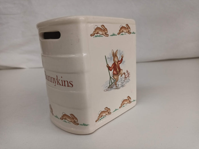 Vintage Bunnykins Money Box Book Shaped Royal Doulton Baby Christening Gift