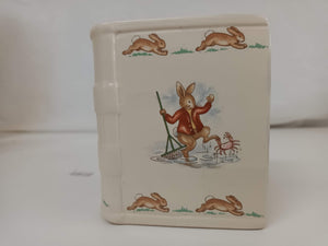 Vintage Bunnykins Money Box Book Shaped Royal Doulton Baby Christening Gift