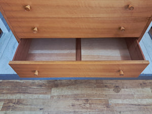 Mid Century Chest of Drawers Vintage Bedroom Alfred Cox 5 Drawers Restored 1950's